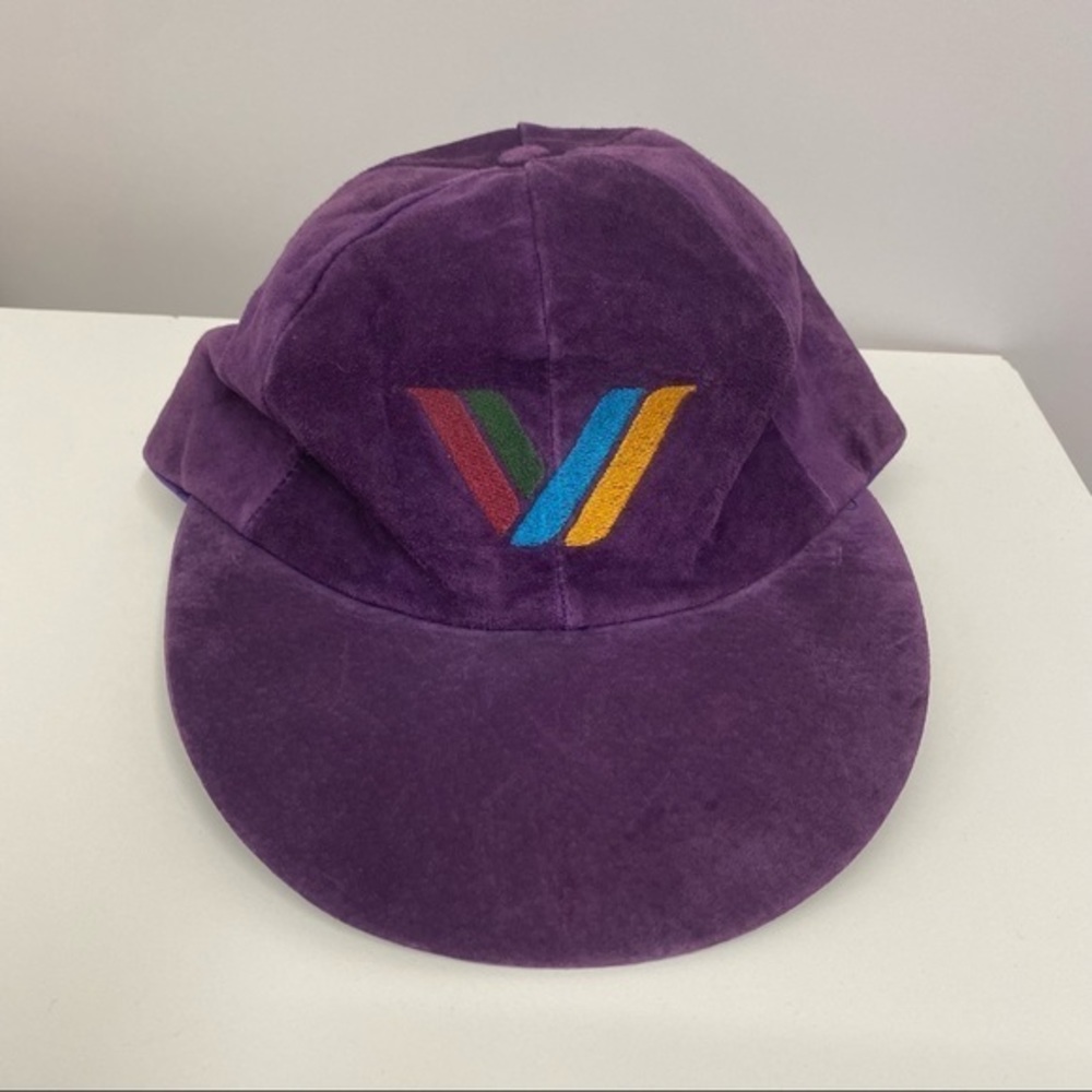 Phenix Suede Cap Hat Purple Embroidered Logo Made In‎ Canada Adjustable